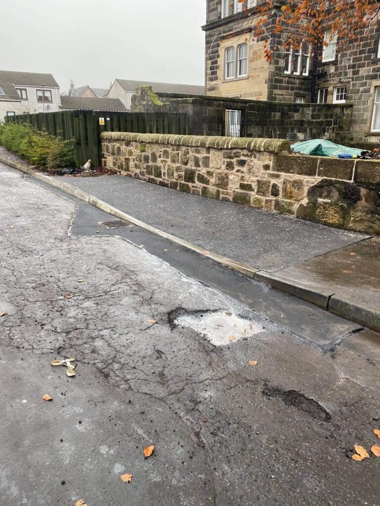 New footpath and dropped kerb completed in Alloa